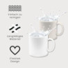 Kaffeebecher Kunststoff  6er Tassen Set, Groß, Bunt, 350ml  - Becher aus Plastik mit Henkel für Camping - Trinkbecher Kinder 