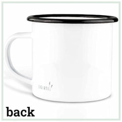 Ligarti Emaille Tasse  leicht & robust  | Camping Becher handveredelt in Deutschland | Blechtasse, Vanlife Zubehör, Camping B