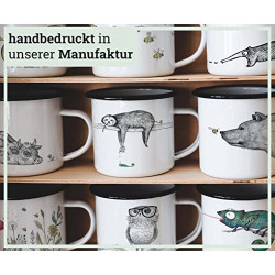 Ligarti Emaille Tasse  leicht & robust  | Camping Becher handveredelt in Deutschland | Blechtasse, Vanlife Zubehör, Camping B