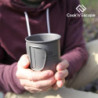 COOKNESCAPE Titan 375ml Camping Becher Open Fire Pot mit faltbaren Griffen für Rucksacktouren im Freien…
