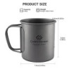 COOKNESCAPE Titan 375ml Camping Becher Open Fire Pot mit faltbaren Griffen für Rucksacktouren im Freien…