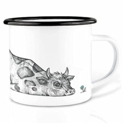 Ligarti Emaille Tasse  leicht & robust  | Camping Becher handveredelt in Deutschland | Trinkbecher für Kinder, Kaffeetasse, E