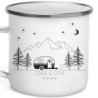 Little Mathilda Emaille Tasse Camping personalisierte Campingtasse mit Namen Kaffeetasse Zubehör Wohnmobil Wohnwagen Van Gesc