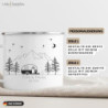 Little Mathilda Emaille Tasse Camping personalisierte Campingtasse mit Namen Kaffeetasse Zubehör Wohnmobil Wohnwagen Van Gesc