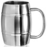 com-four® Edelstahlbecher XL - 400 ml Bierkrug aus Edelstahl 304 - Edelstahltasse - Campingtasse doppelwandig und BPA-frei - 