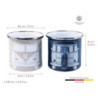 BRISA VW Collection - Volkswagen 2er Set Emaille Kaffee-Tee-Cappuccino-Tasse-Becher-Haferl Mug für Camping & Outdoor T1 Bus  