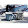 BRISA VW Collection - Volkswagen 2er Set Emaille Kaffee-Tee-Cappuccino-Tasse-Becher-Haferl Mug für Camping & Outdoor T1 Bus  