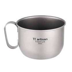 Lixada Kaffeebecher, 500 ml, Titan, Wasserbecher, Kaffeetasse, Outdoor, Camping, Wandern, Rucksackreisen