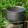 Lixada Kaffeebecher, 500 ml, Titan, Wasserbecher, Kaffeetasse, Outdoor, Camping, Wandern, Rucksackreisen