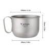Lixada Kaffeebecher, 500 ml, Titan, Wasserbecher, Kaffeetasse, Outdoor, Camping, Wandern, Rucksackreisen