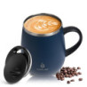 Ideus Kaffeebecher 470 ml  16 oz , doppelwandige vakuumisolierte Kaffee- und Teetasse aus Edelstahl mit rutschfestem Griff un