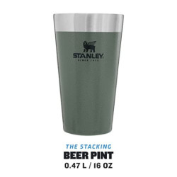 Stanley Adventure Stacking Bierkrug 473 ml - Edelstahl Thermobecher Hält 4 Stunden Kalt - BPA-Frei - Stapelbare Doppelwandige