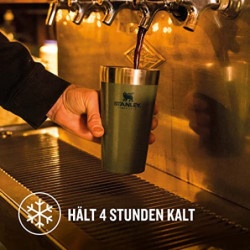 Stanley Adventure Stacking Bierkrug 473 ml - Edelstahl Thermobecher Hält 4 Stunden Kalt - BPA-Frei - Stapelbare Doppelwandige