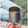iBasingo 300ml Titan Becher Camping Tasse Outdoor Tee Kaffee Reisebecher mit Deckel & Klappgriff Leicht Wasser Becher Picknic