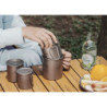 iBasingo 300ml Titan Becher Camping Tasse Outdoor Tee Kaffee Reisebecher mit Deckel & Klappgriff Leicht Wasser Becher Picknic