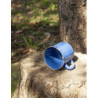 Outdoor Saxx® 1x Emaille-Tasse, Camping-Becher, unzerbrechlich, klassisches blau mit Punkten, 300ml