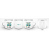 Tassendruck Emaille Tasse Camping lustig - Geschenk zum Camping/Tasse für coole Camper/Geschenk-Idee Campingfreunde - Camping