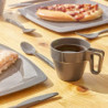 Grizzly Mehrweg Kaffeetassen Set I 20er Set Wiederverwendbares Anthrazit Kunststoffbecher I Stapelbare Campingtassen I Spülma