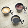 Grizzly Mehrweg Kaffeetassen Set I 20er Set Wiederverwendbares Anthrazit Kunststoffbecher I Stapelbare Campingtassen I Spülma