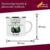 Crealuxe Emaille Tasse Leg dich niemals mit einem Camper an - wir kennen Plätze ... - Kaffeetasse mit Motiv, Campingtasse, be