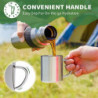 Yoassi Camping Becher Edelstahl, 2er Set Thermotasse mit Karabiner, doppelwandige Isolierbecher, Kaffeebecher Kaffeetasse Tri