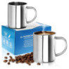 Robin Goods® 2X Edelstahl-Thermobecher Set - 350 ml je Kaffeetasse - Thermo-Trinkbecher aus hochwertigem Edelstahl - Kaffeepo