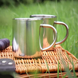 Robin Goods® 2X Edelstahl-Thermobecher Set - 350 ml je Kaffeetasse - Thermo-Trinkbecher aus hochwertigem Edelstahl - Kaffeepo
