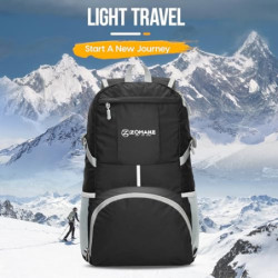 ZOMAKE 35L Leicht Faltbarer Rucksack - Packbare Backpacks,Kleiner Faltbar Rucksäcke Wanderrucksack Wasserdicht für Damen Herr