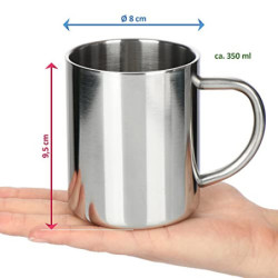 Robin Goods® 2X Edelstahl-Thermobecher Set - 350 ml je Kaffeetasse - Thermo-Trinkbecher aus hochwertigem Edelstahl - Kaffeepo