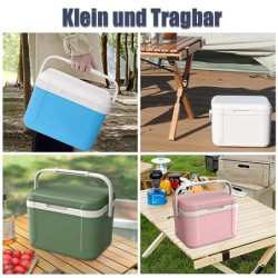 OKESYO 5L Kleine Kühlbox, Auto Passive Kühlbox mit Griff, Auto Kühlbox für Essen und Getränke, Thermo bis zu 24 h, Kühlbox fü