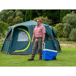 Coleman Passive Kühlbox 40 QT Performance Wheeled Cooler, Thermobox 37.5 L Fassungsvermögen, Mobile Eisbox mit Rädern