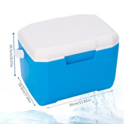 Ruhnjyg Kühlbox, Passive Kleine Thermobox Für Essen Und Getränke, Kalte Gefrierbox, Eisbox Mit Griff, 6L Fassungsvermögen, Ro