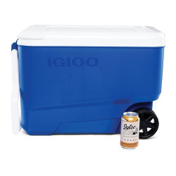 Igloo Passiv-Kühlbox Wheelie Cool 38, große leichte Thermobox mit Rollen für Camping, Freizeit, Boot und Festival, 36 l