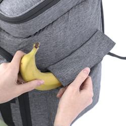 outdoorer Kühlrucksack grau Cool Butler 35 – Leichter, Isolier-Rucksack mit Fächern, 35L Picknickrucksack