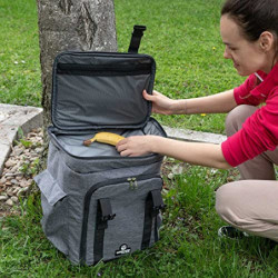 outdoorer Kühlrucksack grau Cool Butler 35 – Leichter, Isolier-Rucksack mit Fächern, 35L Picknickrucksack