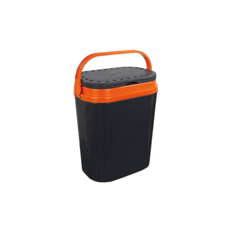 Kühlbox passiv camping tragbar 12 Liter 30x20x40 cm schwarz und orange Solaris Orange Giò Style