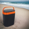 Kühlbox passiv camping tragbar 12 Liter 30x20x40 cm schwarz und orange Solaris Orange Giò Style