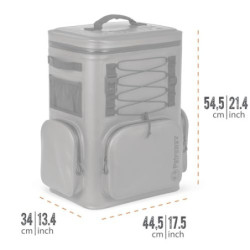 Petromax Kühlrucksack 27 Liter | 8 Tage Passive Kühlung ohne Strom  192 Stunden  | Rückenpolsterung | stabil | wasserdicht un