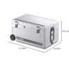 DOMETIC Cool-Ice CI 85W, tragbare Passiv-Kühlbox / Eisbox mit Rollen und Griff, 86 Liter, für Auto, Lkw, Boot und Camping, Id