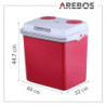 Arebos 25 Liter Kühlbox | zum Kühlen und Warmhalten | Mini Kühlschrank | Thermo-elektrische Kühlbox | mit ECO Modus | 12/230 