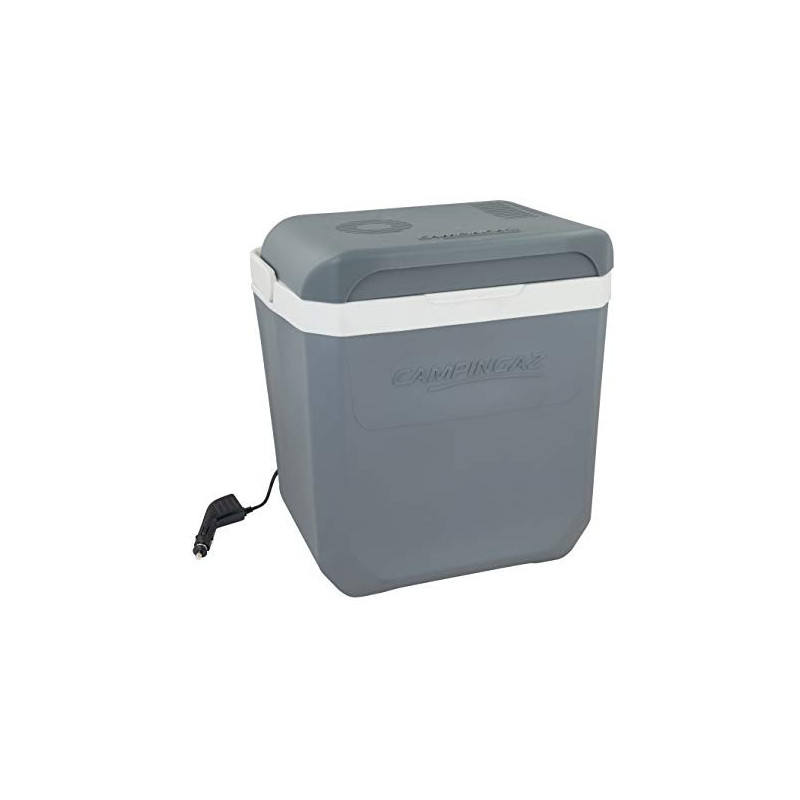 Campingaz Powerbox Plus Thermoelektrische 12V Kühlbox, Hochleistungs-Kühlbox Auto, mit UV Schutz, Grau, 28 Liter