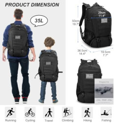 Jueachy Rucksack Herren Militär 35L Wasserdicht Molle Tactical Backpack Military Rucksack Große Kapazität Taktischer Rucksack