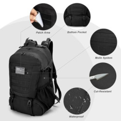 Jueachy Rucksack Herren Militär 35L Wasserdicht Molle Tactical Backpack Military Rucksack Große Kapazität Taktischer Rucksack