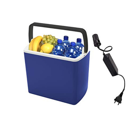 Mobile thermoelektrische 12V Camping Kühlbox fürs Auto und unterwegs mit Spannungswandler auf 230V