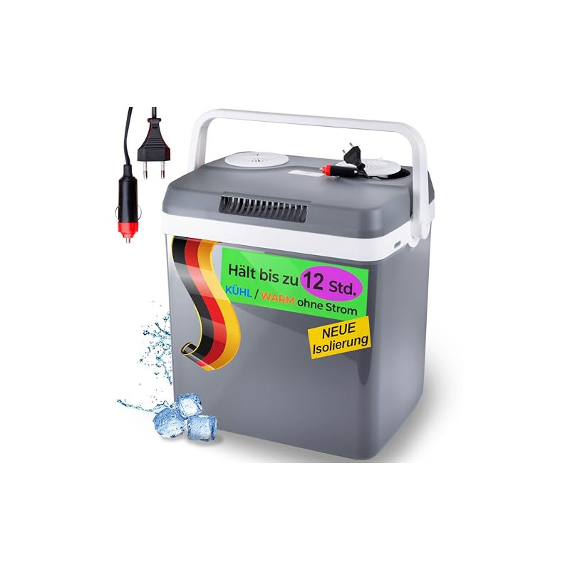 WONEA - Kühlbox elektrisch 12V 230V KÜHLEN und WÄRMEN elektrische Kühlbox 32 Liter, Thermoelektrische Kühlbox 12V 230V leise 