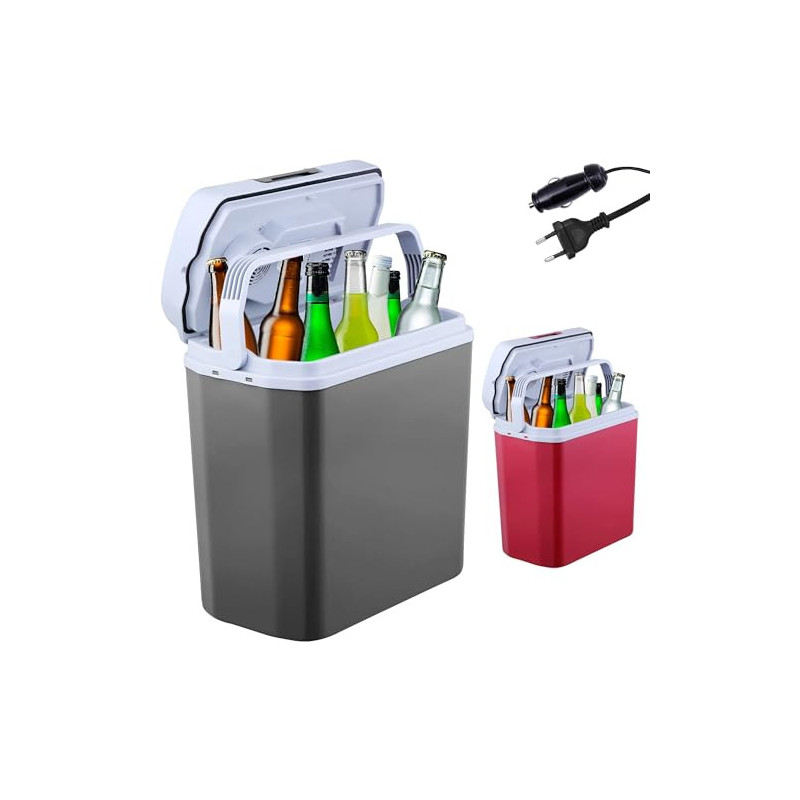 Arebos 20 Liter Kühlbox | zum Kühlen und Warmhalten | Mini Kühlschrank | Thermo-elektrische Kühlbox | mit ECO Modus | 12/230 