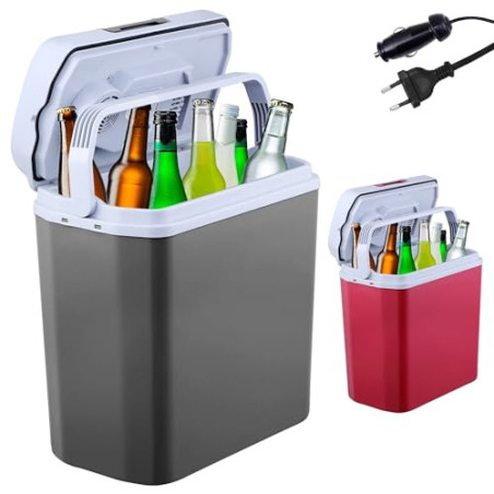 Arebos 20 Liter Kühlbox | zum Kühlen und Warmhalten | Mini Kühlschrank | Thermo-elektrische Kühlbox | mit ECO Modus | 12/230 