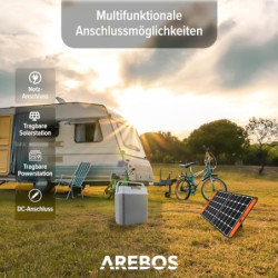 Arebos 20 Liter Kühlbox | zum Kühlen und Warmhalten | Mini Kühlschrank | Thermo-elektrische Kühlbox | mit ECO Modus | 12/230 
