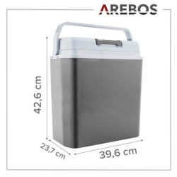 Arebos 20 Liter Kühlbox | zum Kühlen und Warmhalten | Mini Kühlschrank | Thermo-elektrische Kühlbox | mit ECO Modus | 12/230 