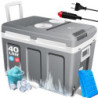 KESSER® Kühlbox 40L mit Rollen | zum Warmhalten und Kühlen | Thermo-Elektrische Kühlbox | Mini-Kühlschrank | 12 & 230V Thermo